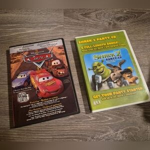 Disney Pixar Cars and Shrek 2 DVD Set